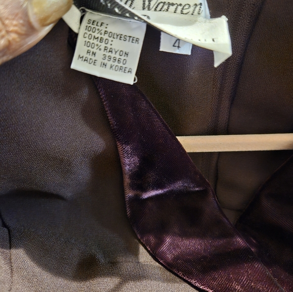 VTG David Warren Saks Fifth Avenue Suede Dress - Picture 5 of 7